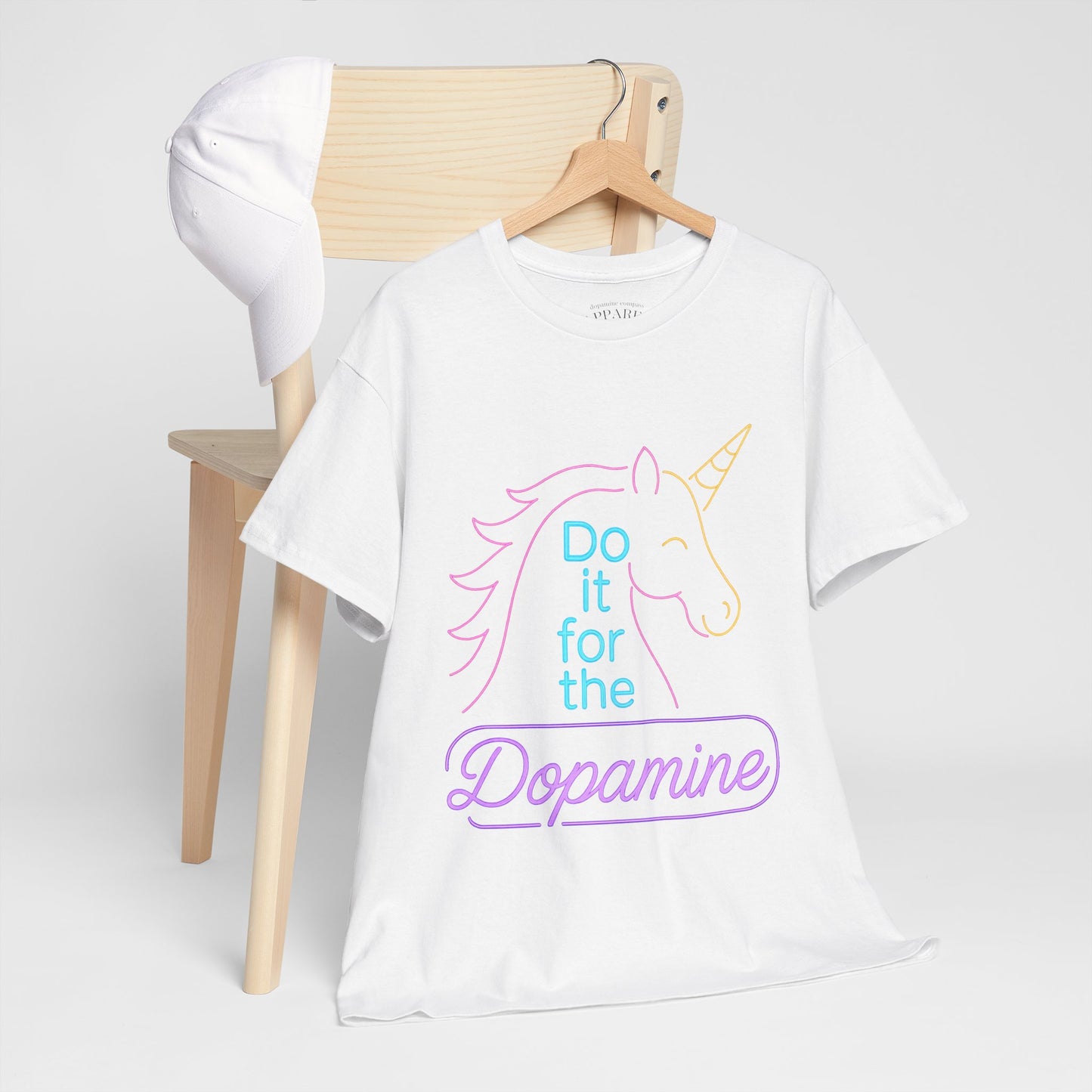 Neon Unicorn Tee - White Unisex Heavy Cotton
