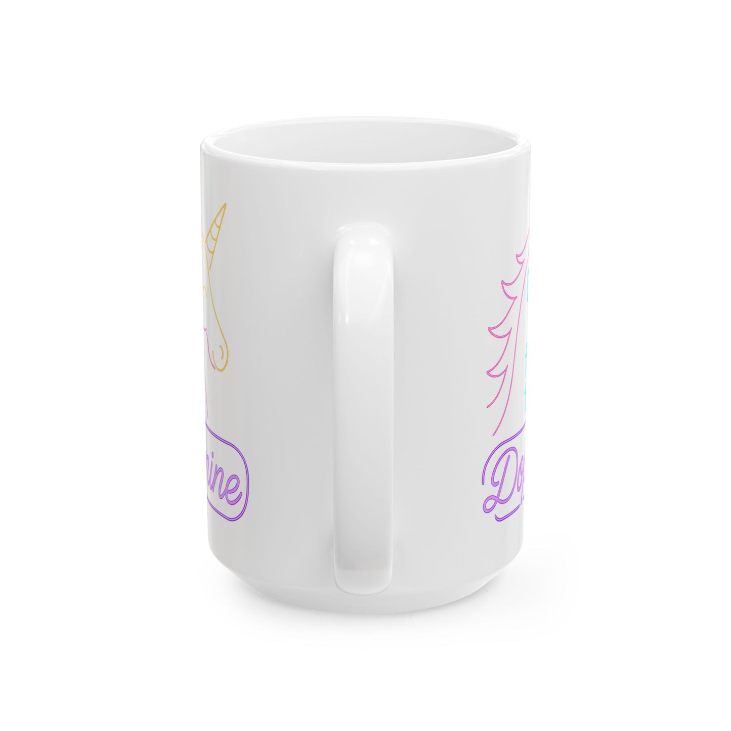 Unicorn Neon Mug White