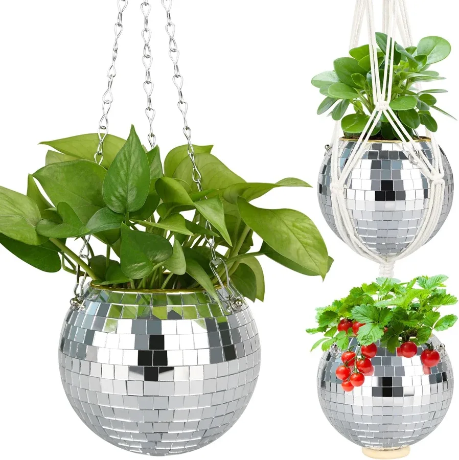 Disco-ball planter by FGBNM