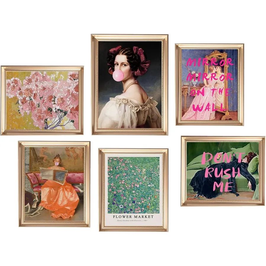 Eclectic art print set of 6 by SHEWANT ART