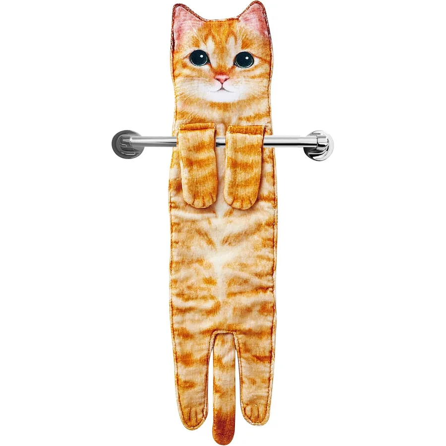Long cat hand towel by MewMix