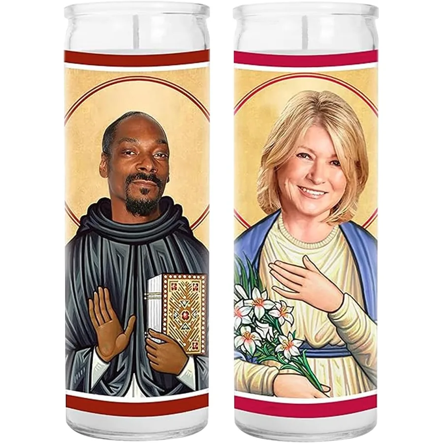 Martha and Snoop prayer candle by Celeb Prayer Candle
