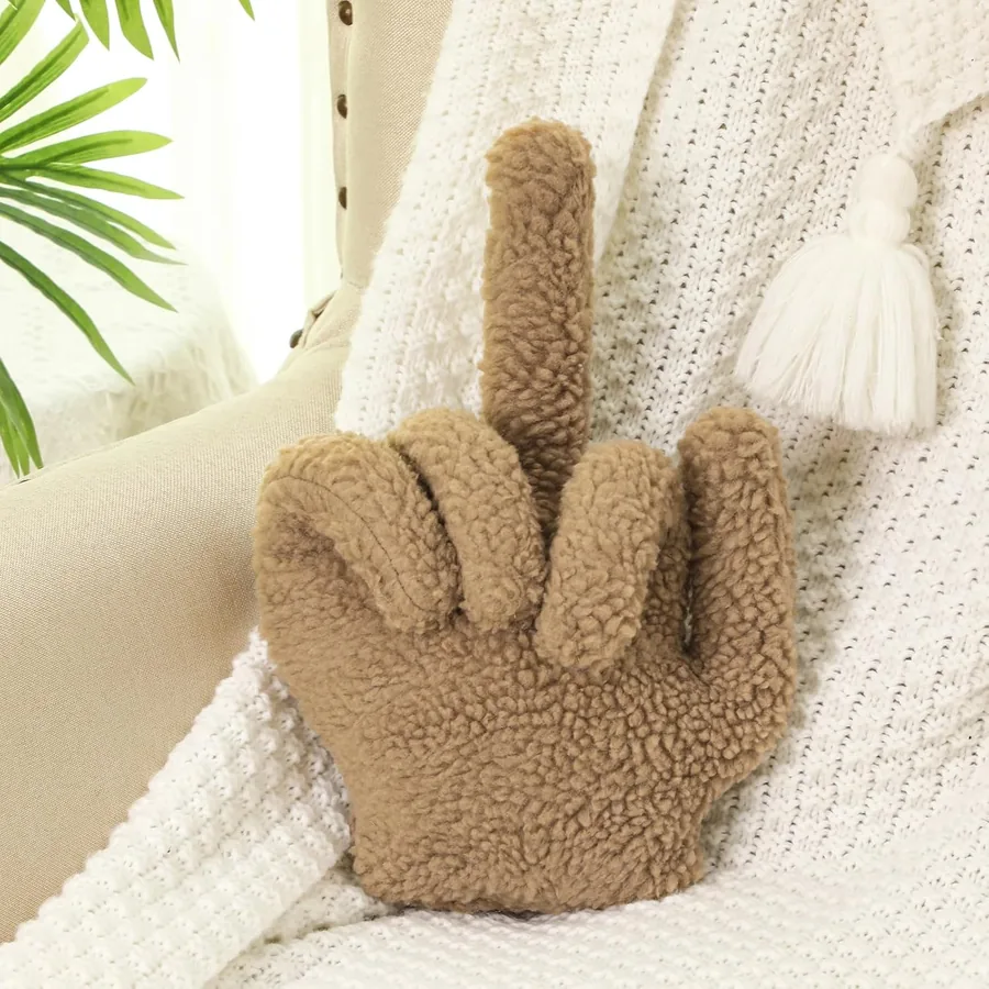 Middle-finger pillow by Menkxi