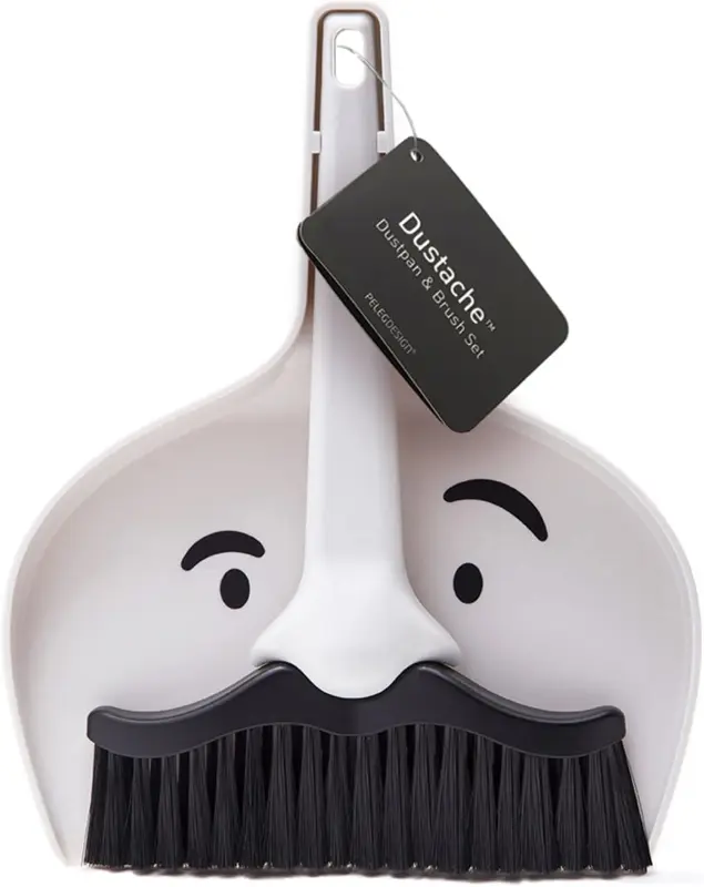 Mustache dustpan set by Peleg Design