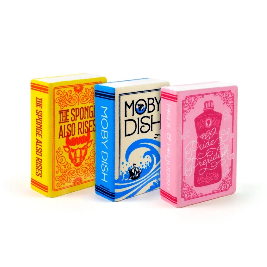 Book-shaped dish sponges by Fred