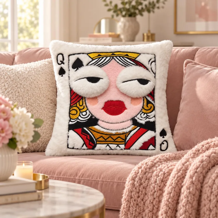 Queen card pillow by Chegongmiao