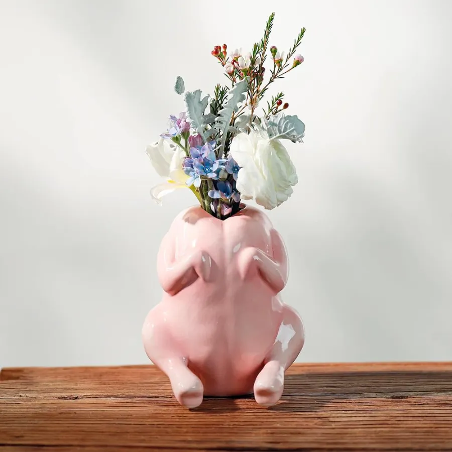 Raw chicken vase by SAANG & JAT