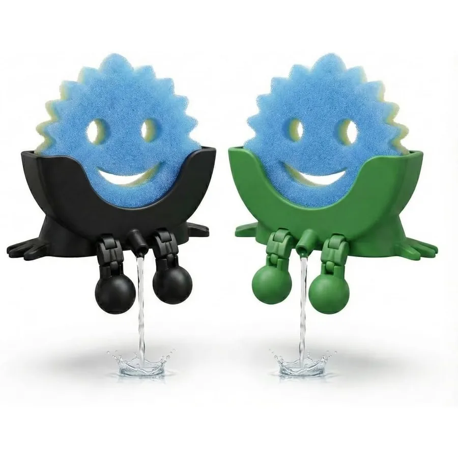 Smiley flower sponge holders by Lianxiaw