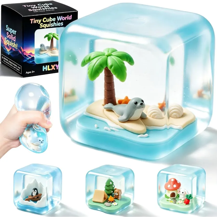 Surfing seal squishy cube by HLXY