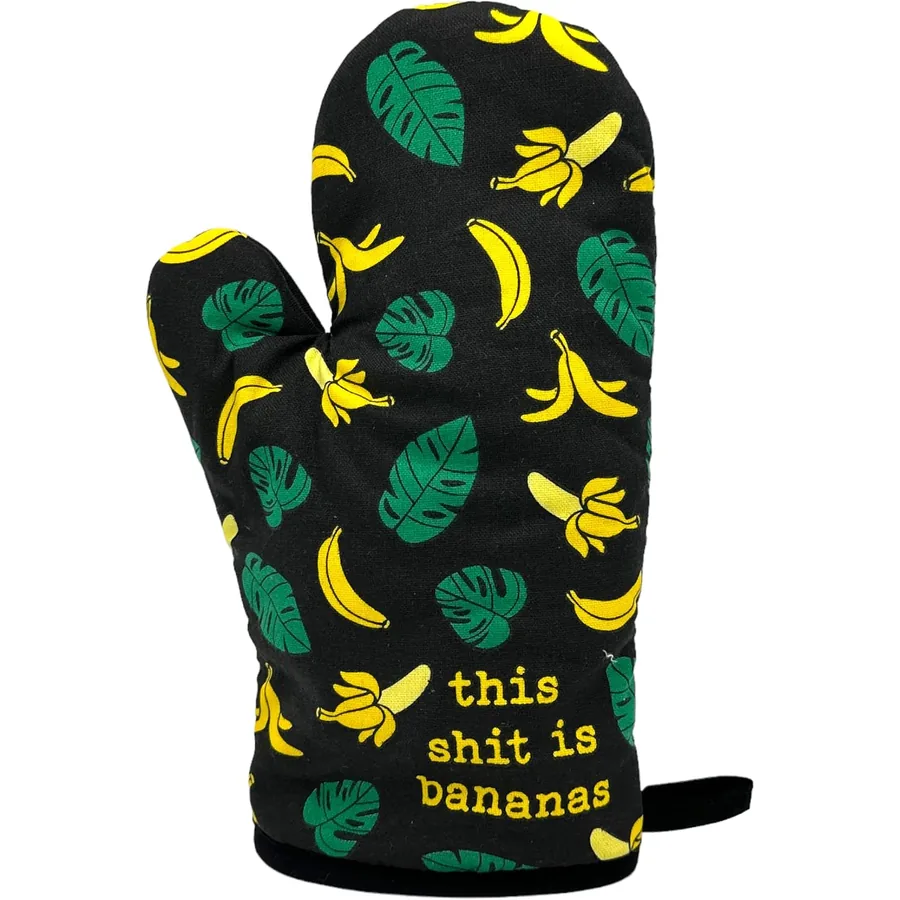 This is bananas oven mitt by Crazy Dog T-Shirts