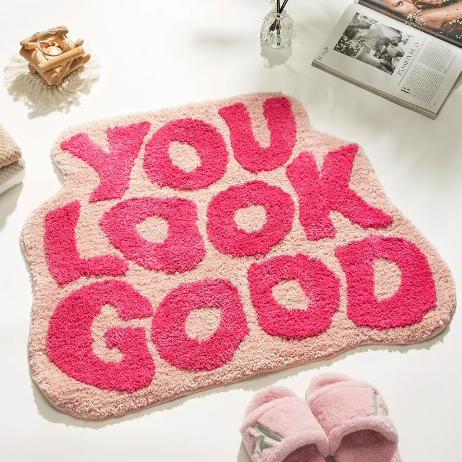 You Look Good bath mat by DyeFury