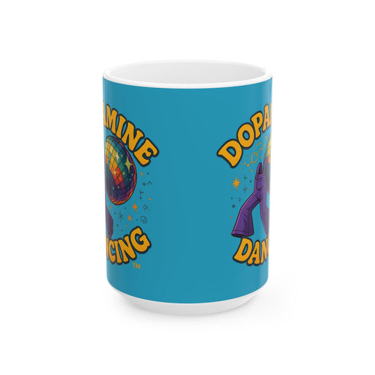 Dopamine Dancing Mug - 15 oz. Turquoise