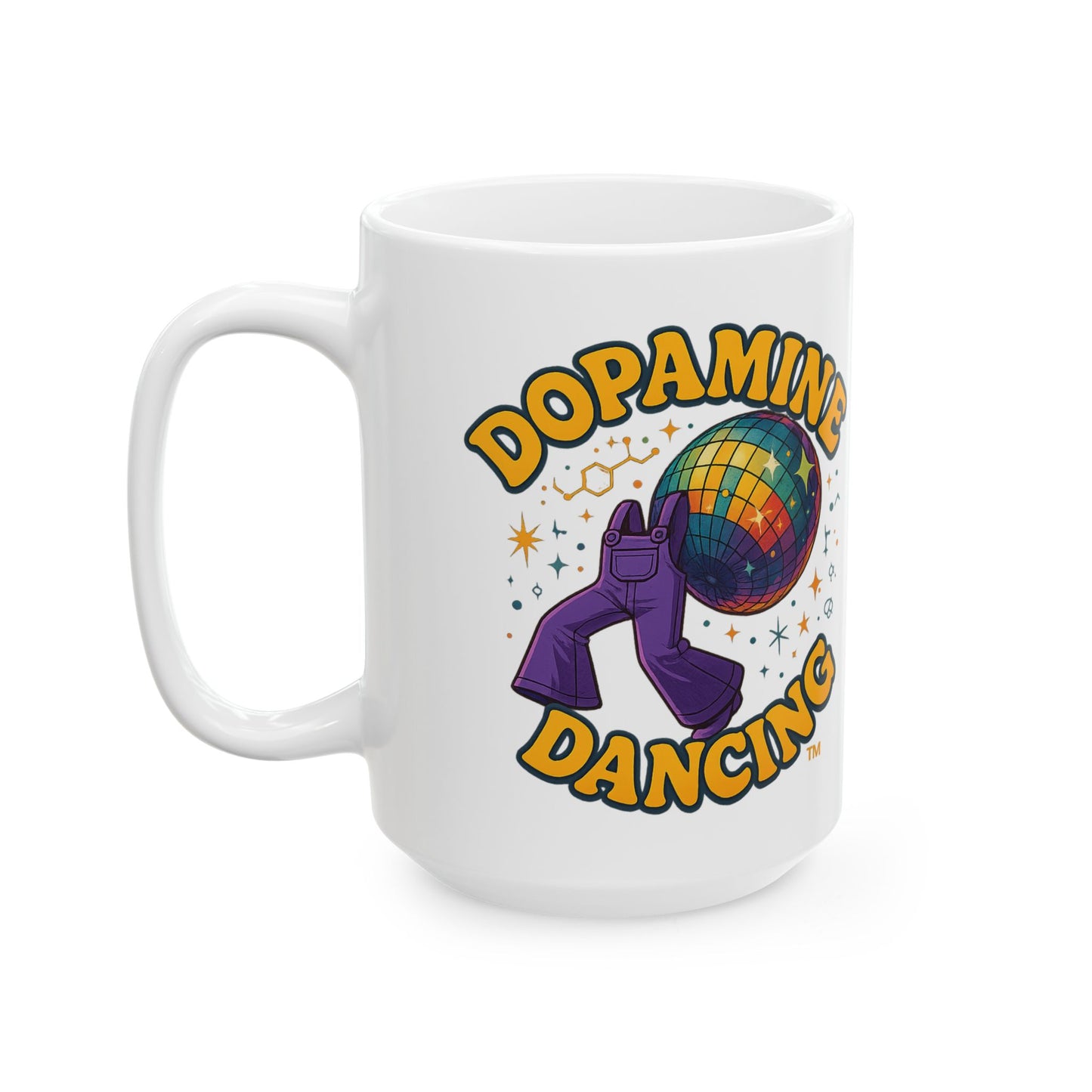 Dopamine Dancing Mug - 15 oz. White