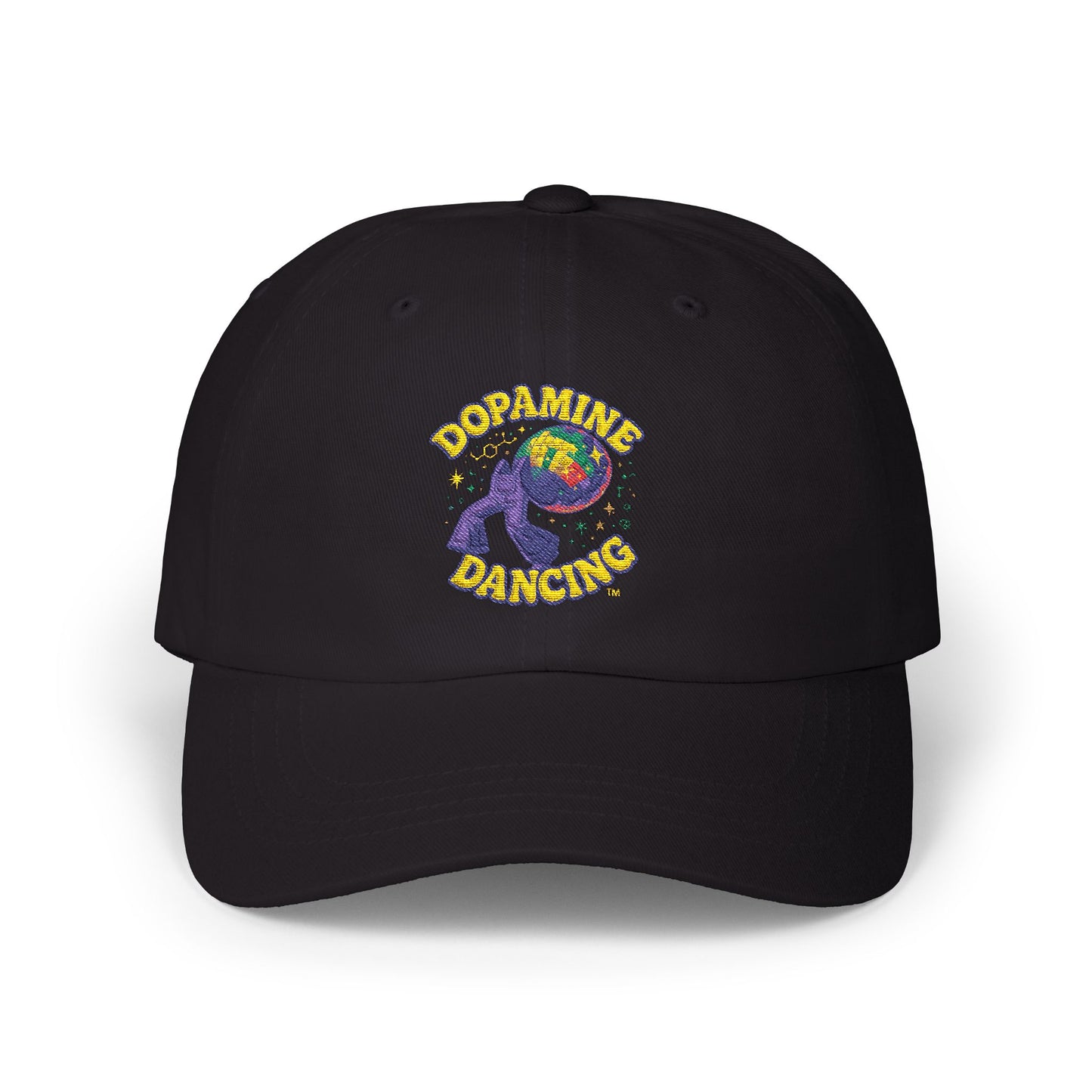 Dopamine Dancing Classic Embroidered Dad Cap - Unisex Casual Hat, Perfect Gift for Father's Day, Stylish Accessory, Everyday Wear, Fun and Unique Design