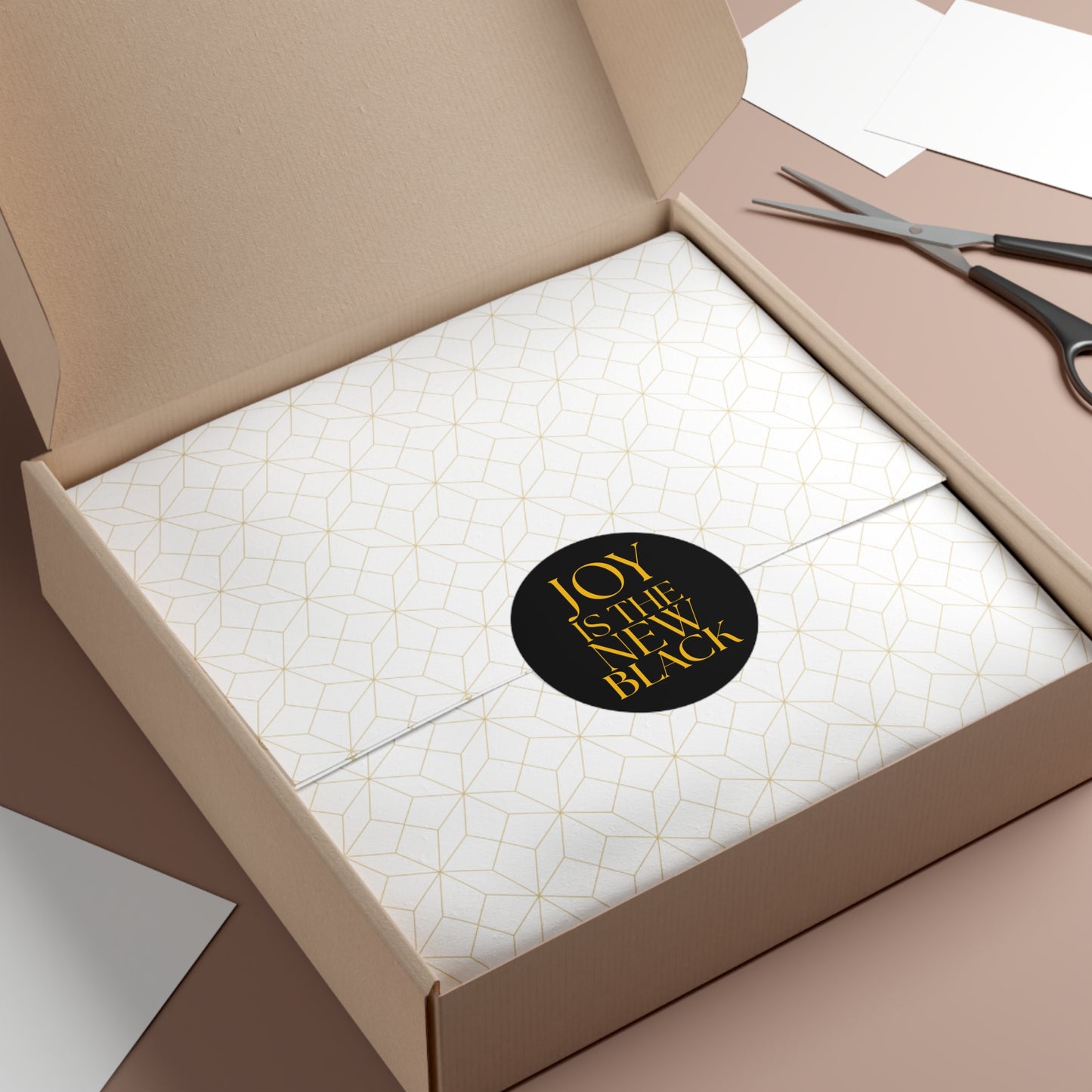 Vinyl Sticker - Joy is the New Black Gold Text