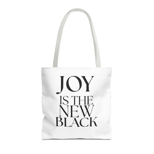 Joy is the new Black Tote Bag, Fun Tote for Music Lovers, Festival Bag, Gift for Dancers, Shopping Bag