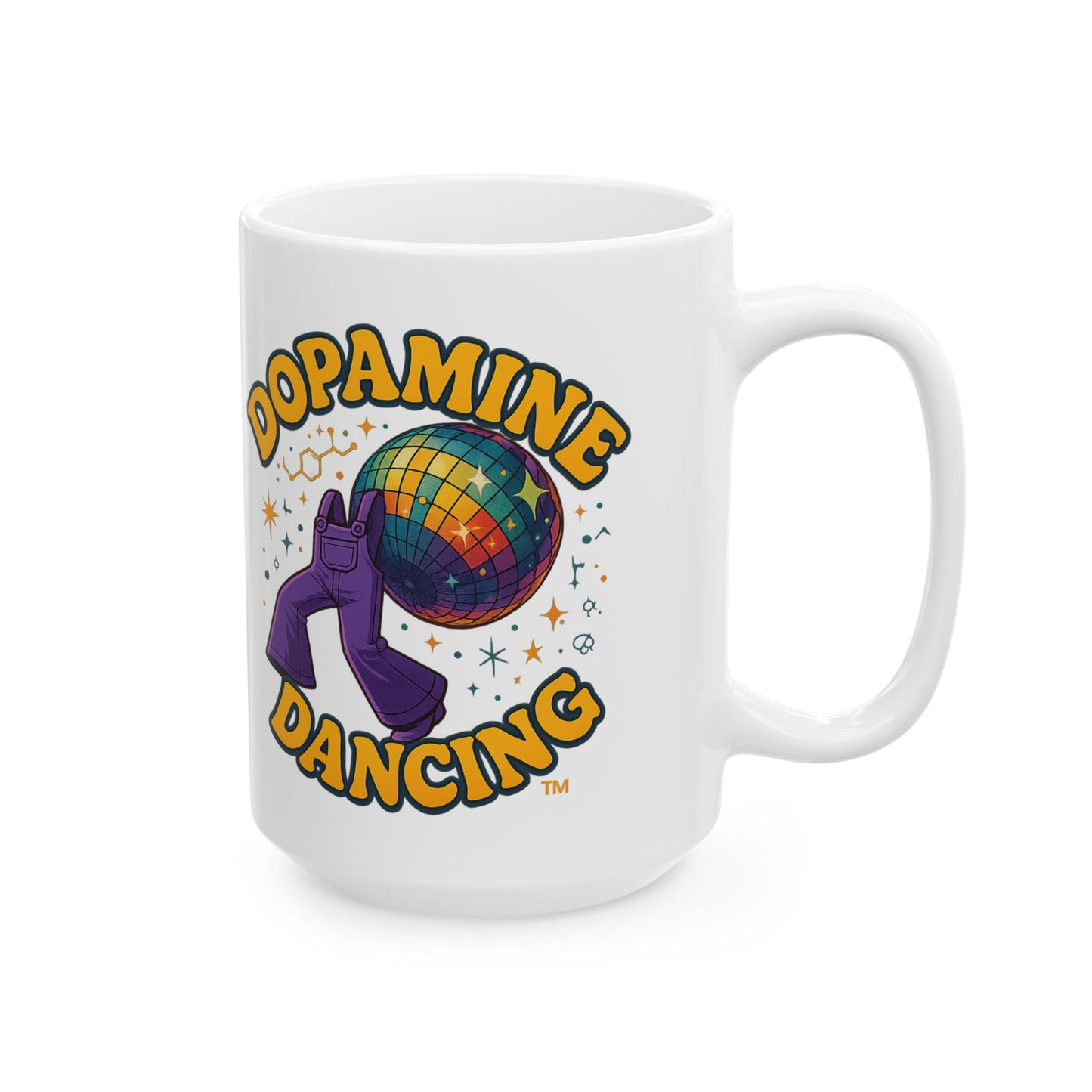 Dopamine Dancing Mug - 15 oz. White