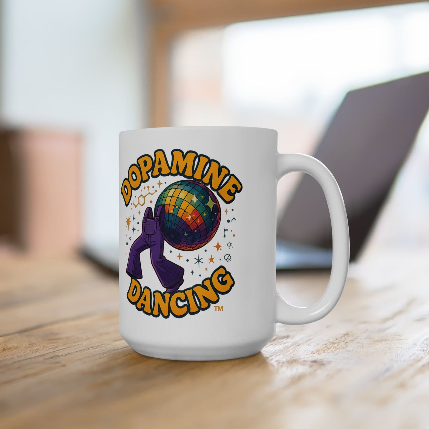 Dopamine Dancing Mug - 15 oz. White