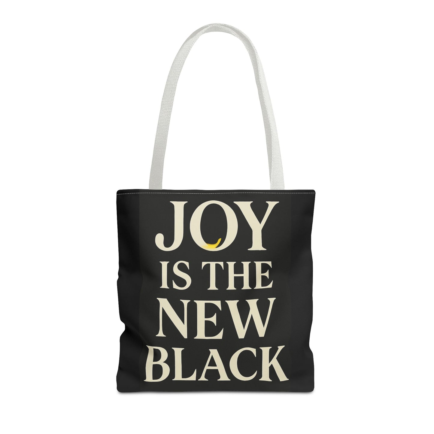 Joy is the new Black Tote Bag, Fun Tote for Music Lovers, Festival Bag, Gift for Dancers, Shopping Bag, black