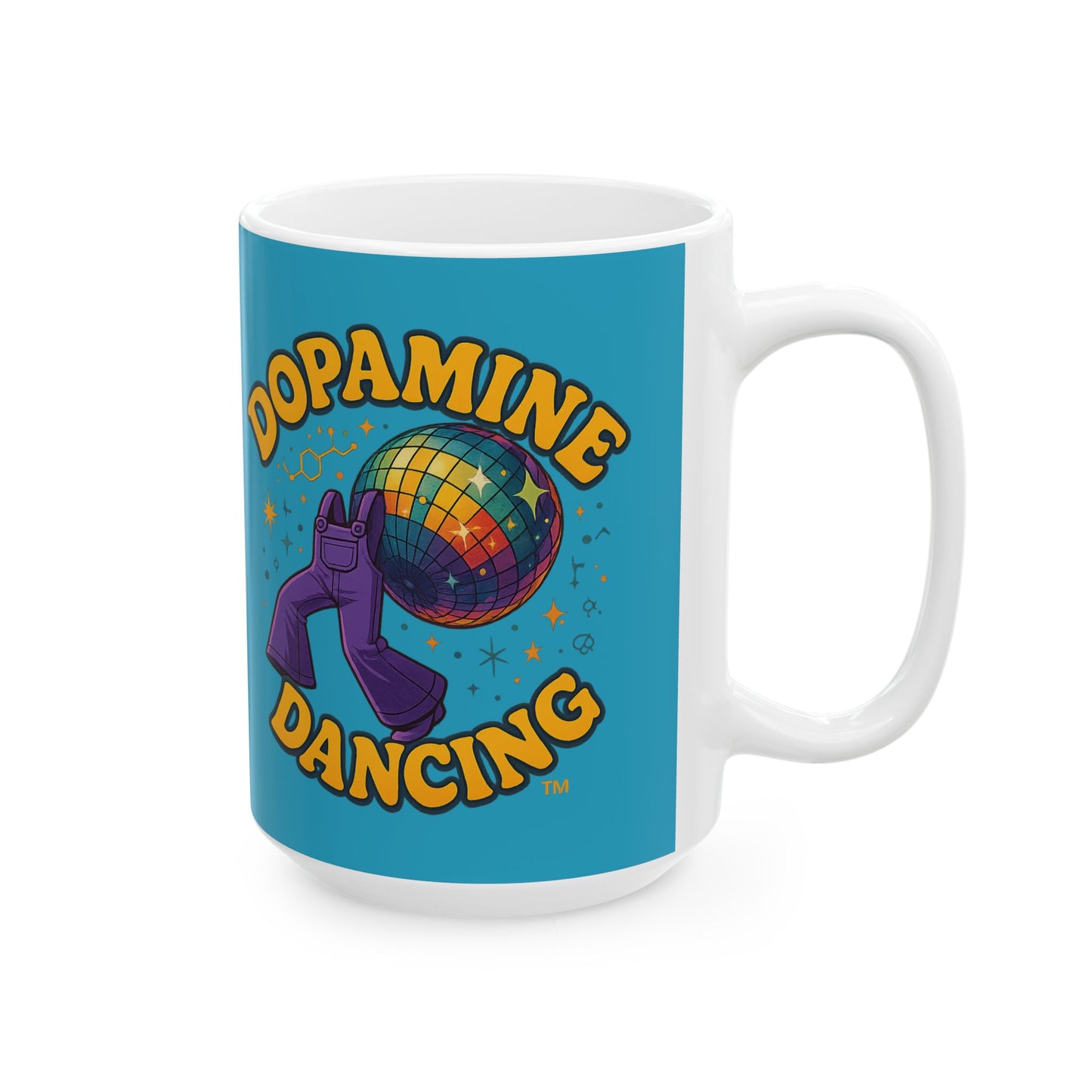 Dopamine Dancing Mug - 15 oz. Turquoise