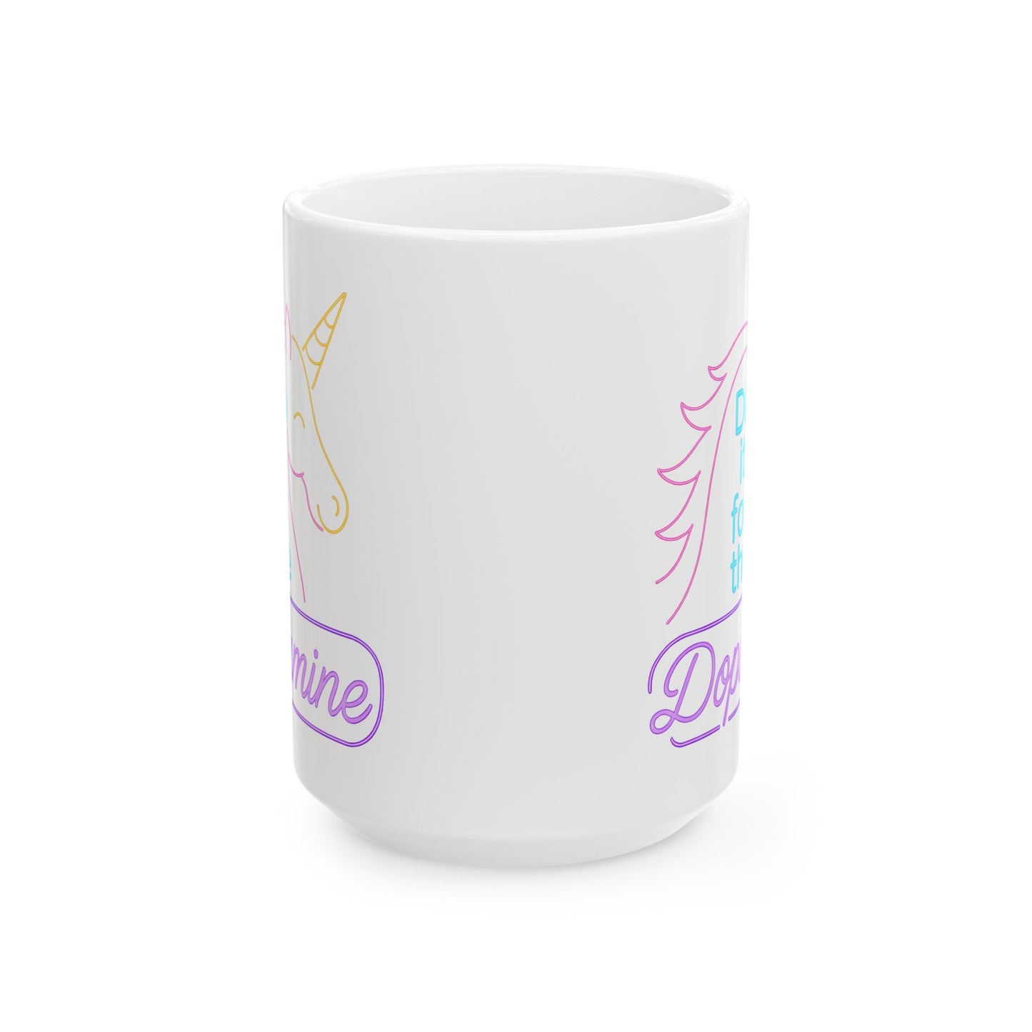 Unicorn Neon Mug White