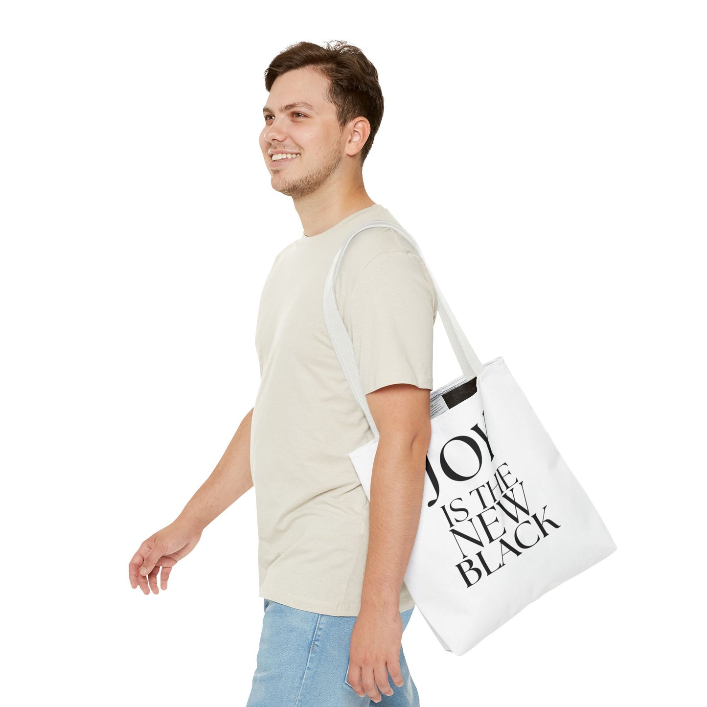 Joy is the new Black Tote Bag, Fun Tote for Music Lovers, Festival Bag, Gift for Dancers, Shopping Bag