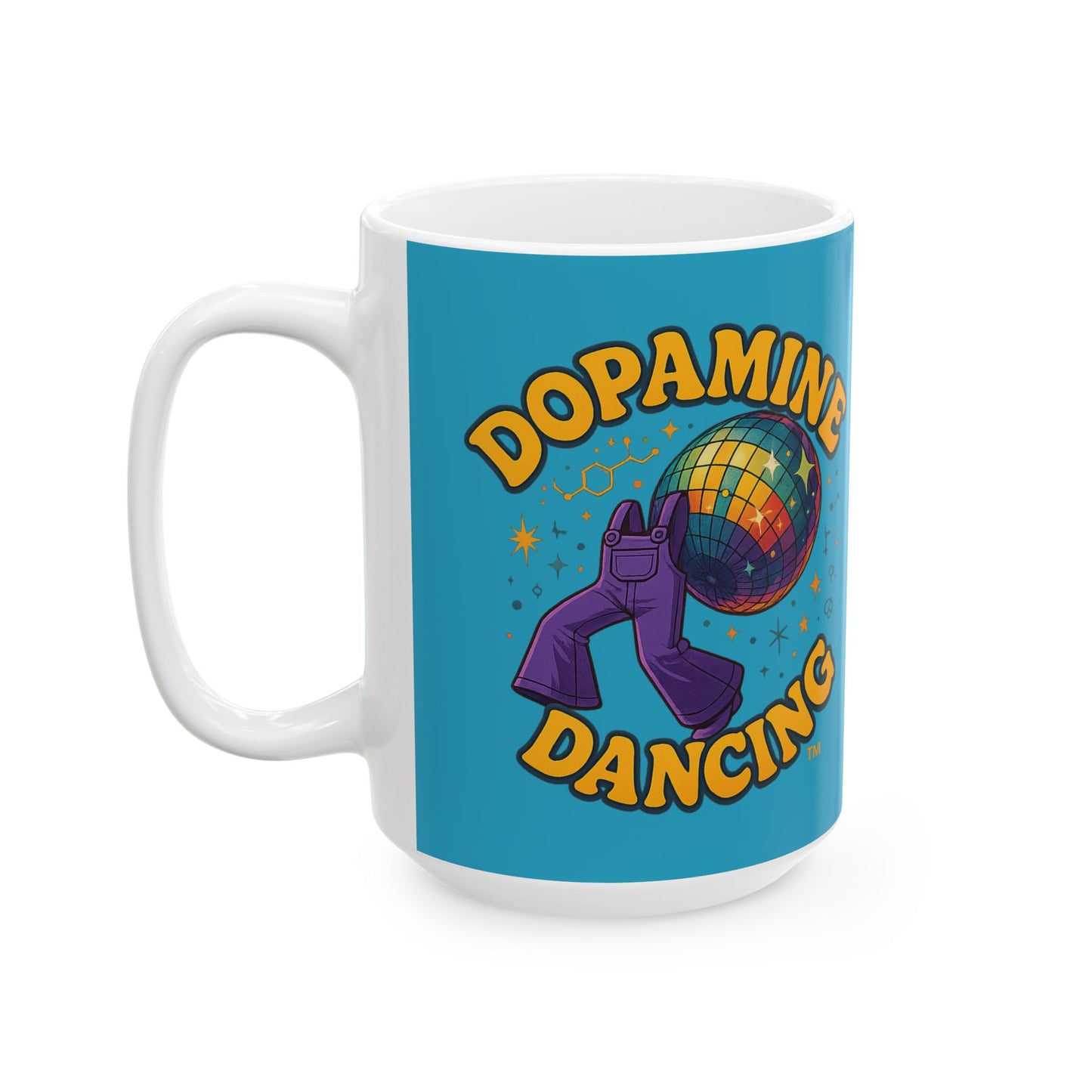 Dopamine Dancing Mug - 15 oz. Turquoise